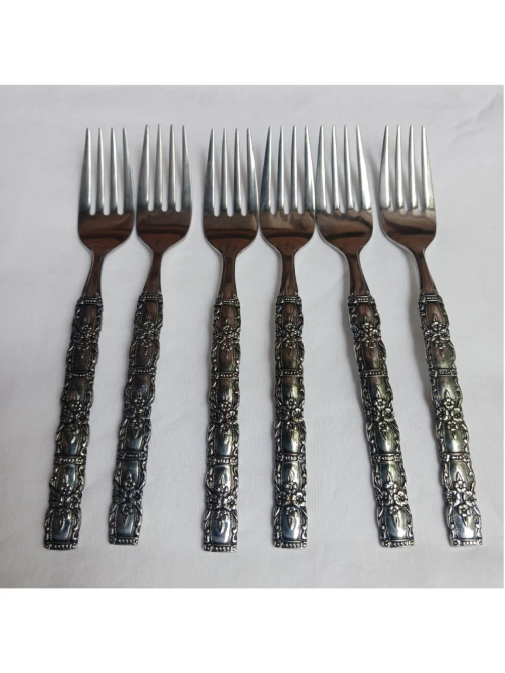 HTF Oneida Northland HOUSTON 6 Salad Forks Stainless Japan Glossy Flatware